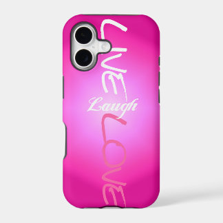 Pink Live Laugh Love iPhone Case