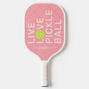 Pink Live Love Pickleball Personalised  Pickleball Paddle