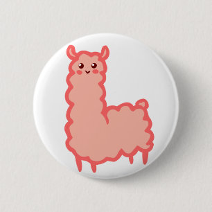pink llama button