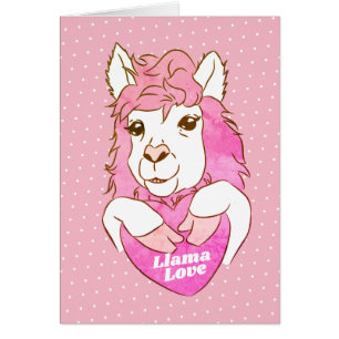 Pink Llama Love & Heart