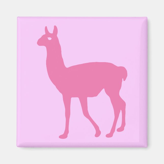 Pink Llama Magnet (Front)