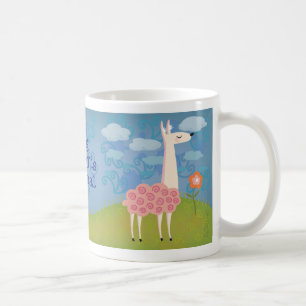 Pink Llama on Hilltop Mug
