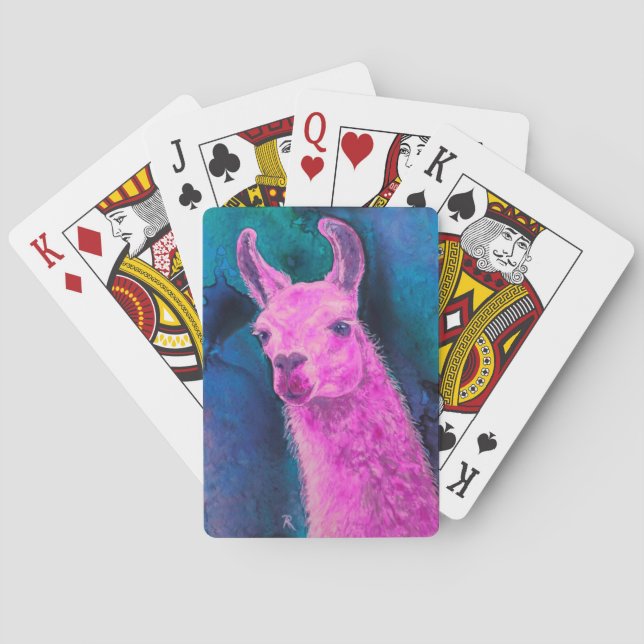 Pink Llama Playing Cards (Back)