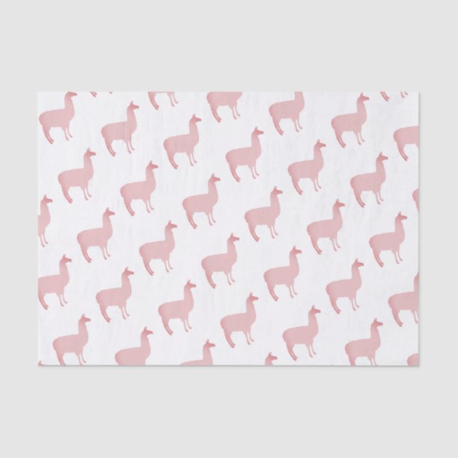 Pink Llama Tissue Paper (Front)