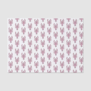 Pink Lobster Roses Rose Wrapping Paper