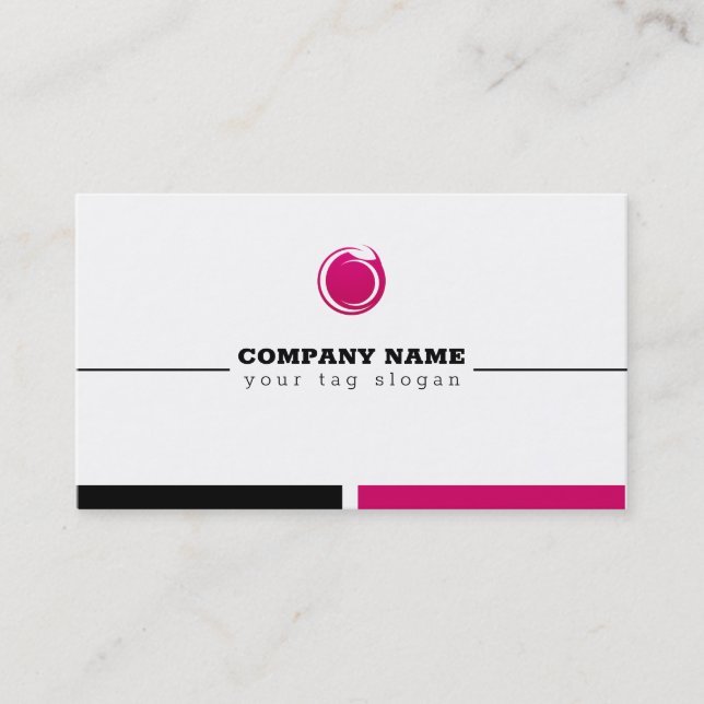 Pink Logo Business Card (Front)