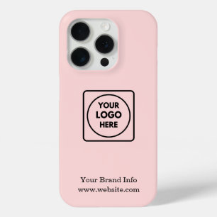 Pink Logo   Modern Corporate Business Design iPhone 15 Pro Case