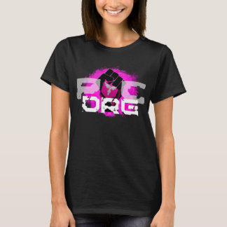 Pink Logo T-Shirt: Women's Black T-Shirt