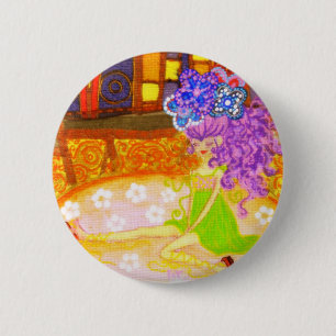 pink lolita 6 cm round badge