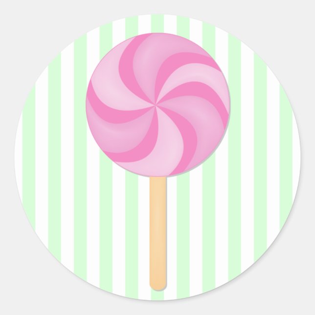 Pink Lollipop Stickers (Front)