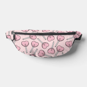 Pink Lollipops, Heart Lollipops, Lollipop Pattern Bum Bags