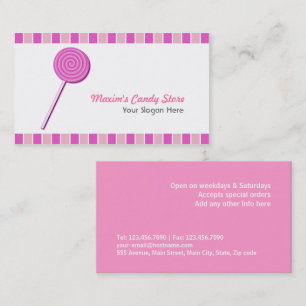 Pink Lollypop Business Card