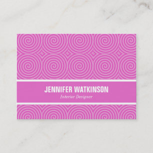 Pink Lollypop Pattern Business Card
