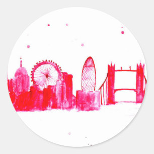 Pink London Classic Round Sticker