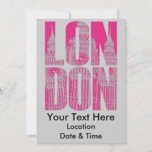 Pink London Invitation