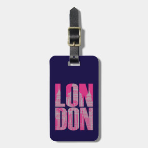 Pink London Luggage Tag