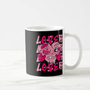 Pink Loser Lover Pink Drip Heart Matching Tee For  Coffee Mug