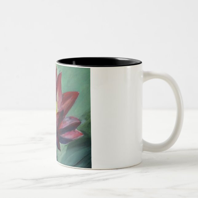 Pink Lotus Black 325 ml  Two-Tone Mug (Right)