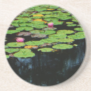 pink lotus black coaster