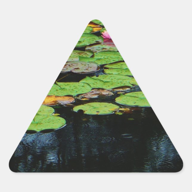 pink lotus black triangle sticker (Front)