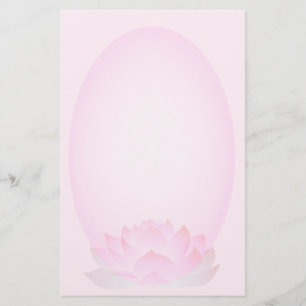 Pink Lotus BLossom Stationary Stationery