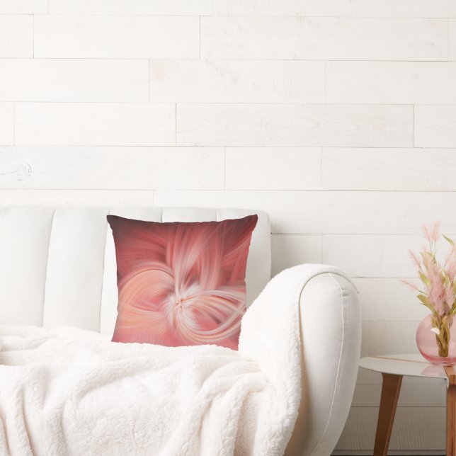  Pink Lotus Elegant Modern Abstract Light Pattern  Cushion (Couch)