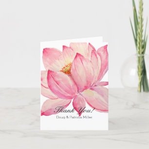 Pink Lotus Floral Thank You