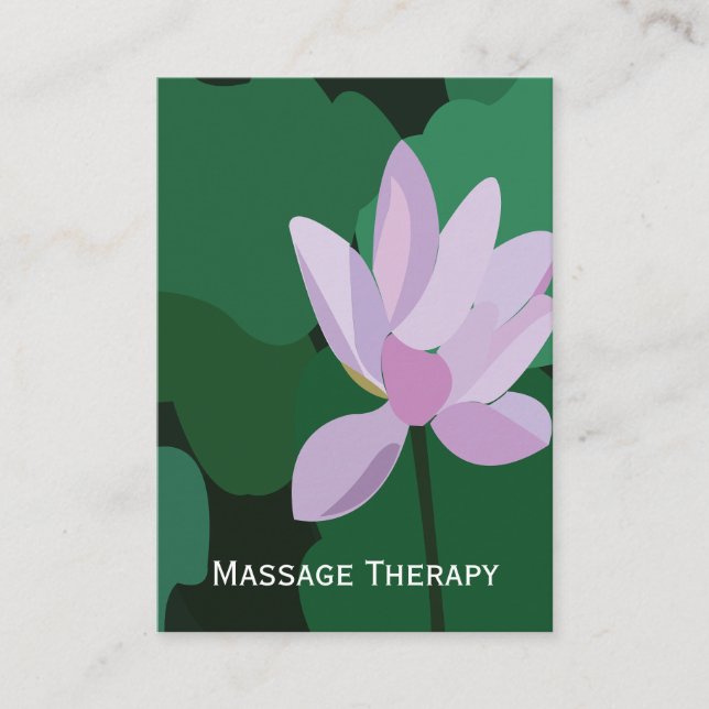 Pink Lotus Flower Business Card (Front)