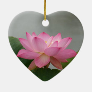 Pink Lotus flower Ceramic Ornament