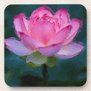 Pink Lotus Flower Coaster