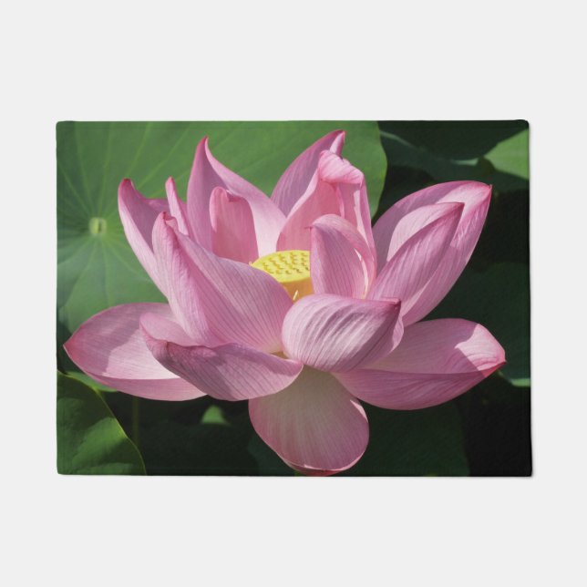 Pink Lotus Flower IV Doormat (Front)
