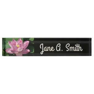 Pink Lotus Flower IV Nameplate