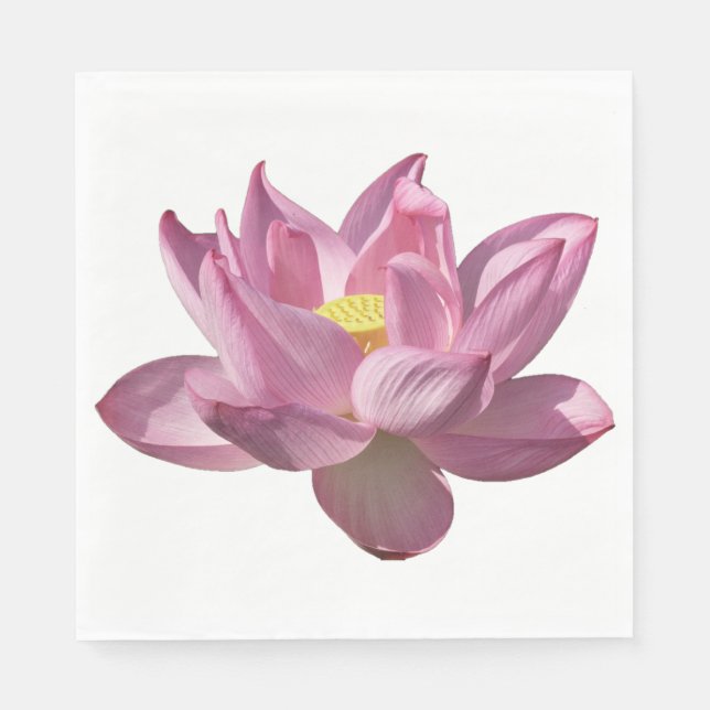 Pink Lotus Flower IV Napkin (Front)