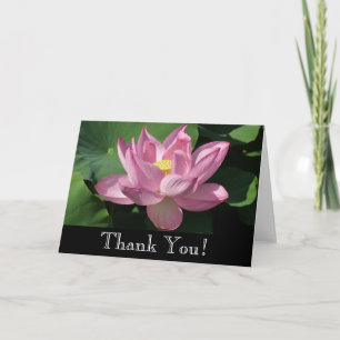 Pink Lotus Flower IV Thank You Card