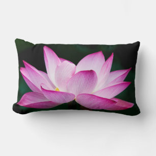 Pink Lotus Flower Lumbar Cushion
