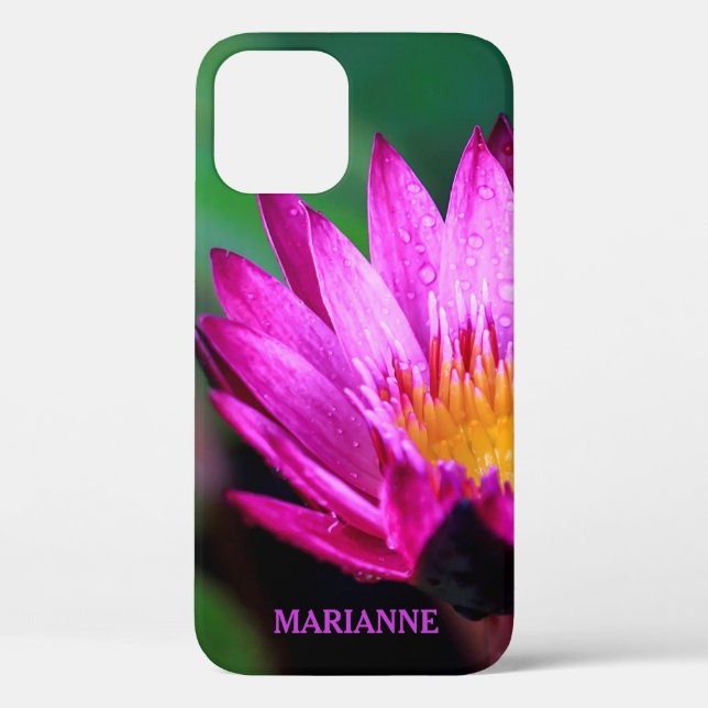 Pink Lotus Flower Name Personalised Case-Mate iPhone Case (Back)