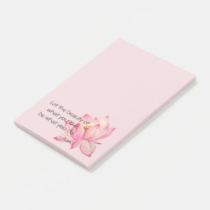 Pink Lotus Flower Rumi Beauty Quote Post-it Notes