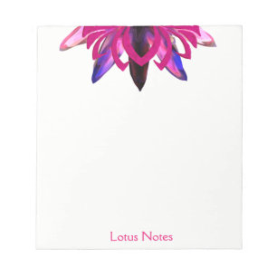 Pink Lotus Flower Yoga Instructor Holistic Classic Notepad