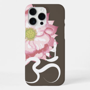 Pink Lotus Flower Yoga & Zen Calligraphy Om Aum iPhone Case