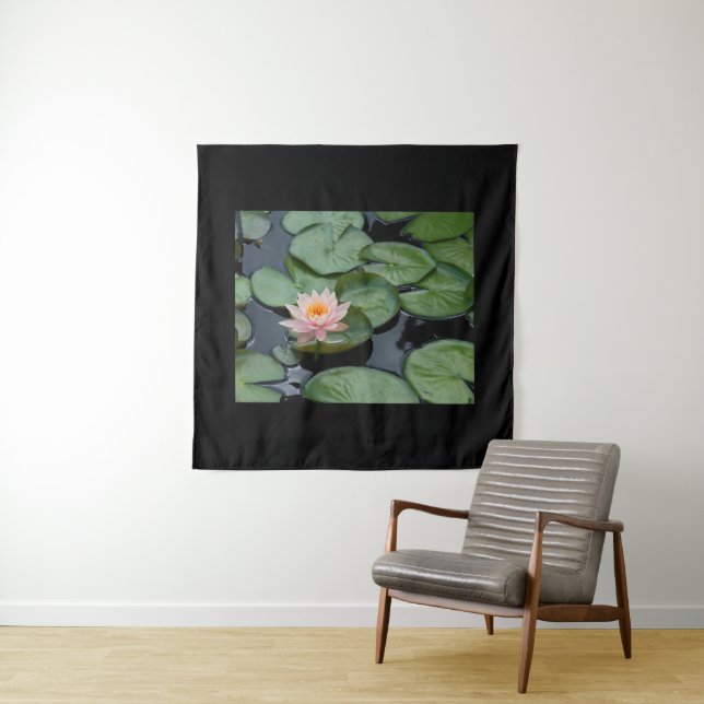 Pink Lotus Flower Zen Garden  Tapestry (In Situ)