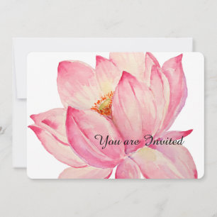 Pink Lotus Flowers Invitation