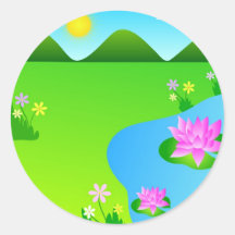 Pink lotus flowers - Sticker