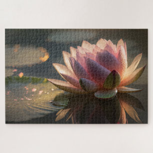 Pink Lotus in the Morning Light Jigsaw Puzzle
