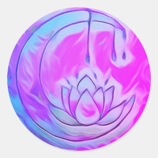 Pink Lotus Moon Sticker