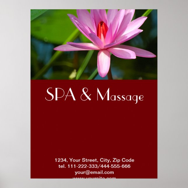 Pink lotus poster (Front)