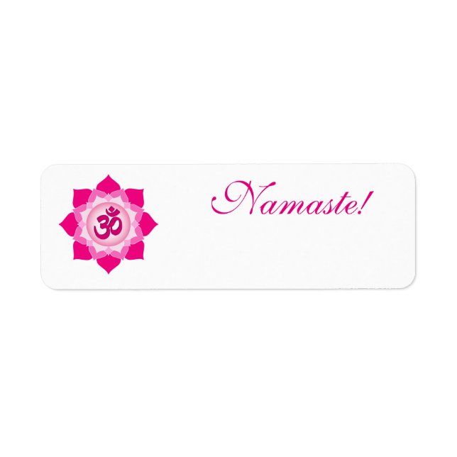 Pink lotus return address label (Front)