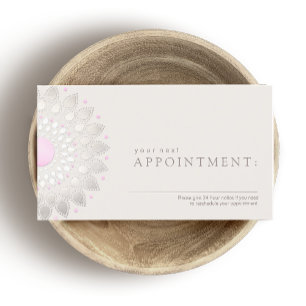 Pink Lotus Salon and Spa Appointment Card
