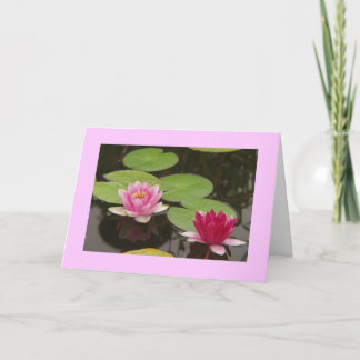 Pink Lotus Thank You Card