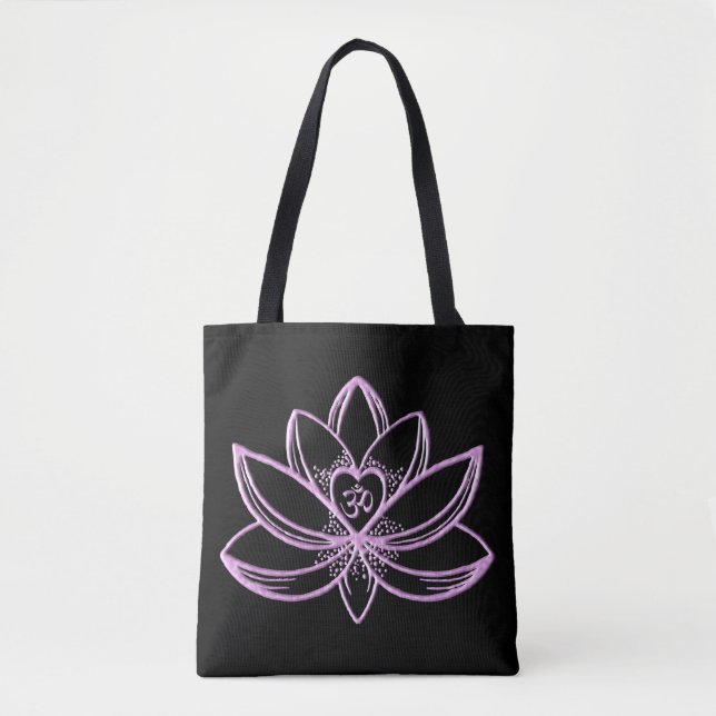 Pink Lotus  Tote Bag (Front)
