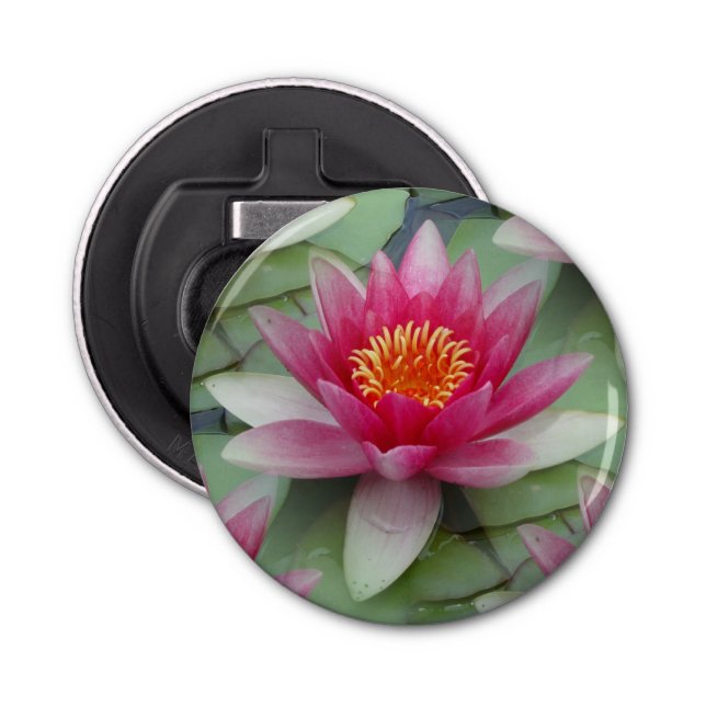 Pink Lotus Water Lily Bottle Opener (Front)